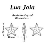 Lua Joia Star Earrings with Shimmer Crystals - Aurora Borealis - Sparkly Celestial Drop Earrings - Delicate & Fine Dangle Earrings - Jewellry Gift for Women, Girls, Teens, Wife & Girlfriend