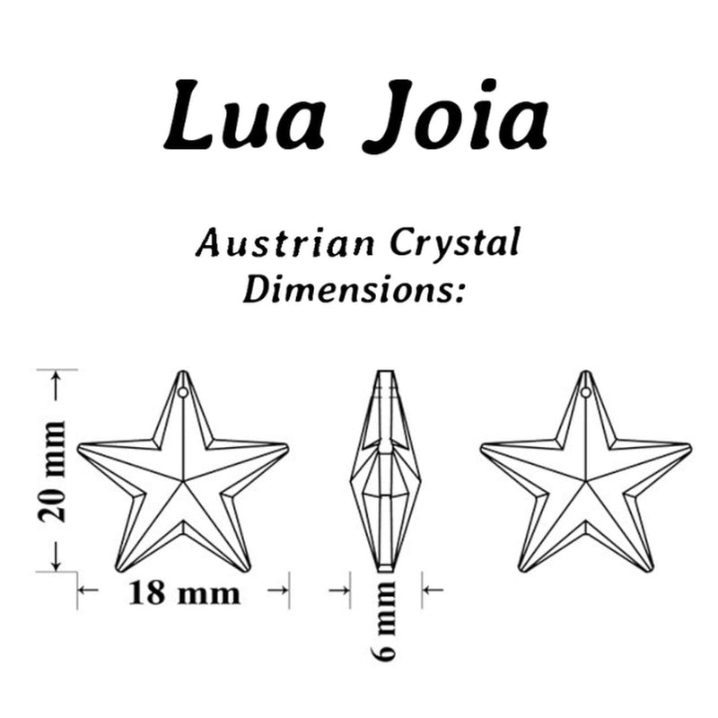 Lua Joia Star Earrings with Shimmer Crystals - Aurora Borealis - Sparkly Celestial Drop Earrings - Delicate & Fine Dangle Earrings - Jewellry Gift for Women, Girls, Teens, Wife & Girlfriend