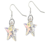 Lua Joia Star Earrings with Shimmer Crystals - Aurora Borealis - Sparkly Celestial Drop Earrings - Delicate & Fine Dangle Earrings - Jewellry Gift for Women, Girls, Teens, Wife & Girlfriend