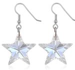 Lua Joia Star Earrings with Shimmer Crystals - Aurora Borealis - Sparkly Celestial Drop Earrings - Delicate & Fine Dangle Earrings - Jewellry Gift for Women, Girls, Teens, Wife & Girlfriend