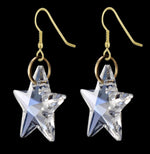 Lua Joia Star Earrings with Shimmer Crystals - Aurora Borealis - Sparkly Celestial Drop Earrings - Delicate & Fine Dangle Earrings - Jewellry Gift for Women, Girls, Teens, Wife & Girlfriend