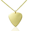 9ct Gold Guitar Pick Necklace with Plectrum Pendant Music Jewellery Gift  for Him or Her