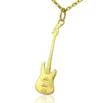 men gold guitar necklace for guys