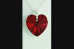 Romantic gifts for girlfriend love heart necklace red crystal