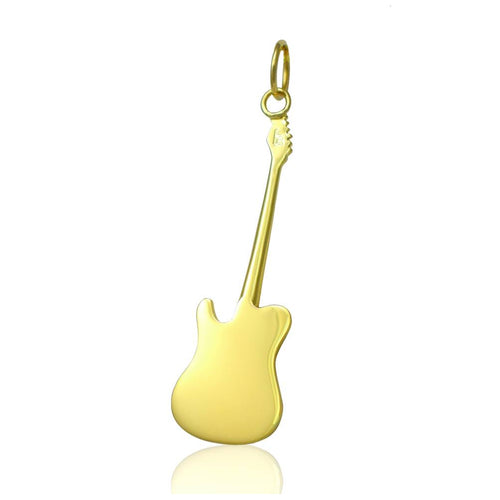 Gold guitar necklace pendants for ladies music jewellery