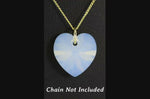 Moonstone crystal June birthstone jewellery gold heart pendant