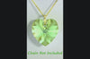 Green peridot crystal August birthstone jewellery gold heart pendant