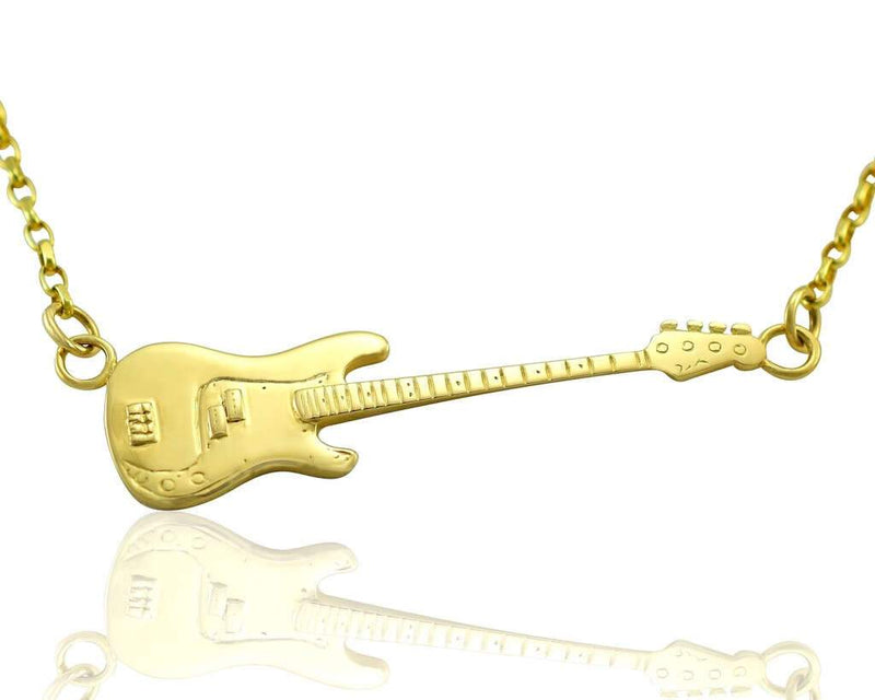 solid gold guitar necklace bass guitar gifts uk online