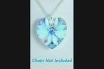 Heart pendant blue crystal jewellery silver