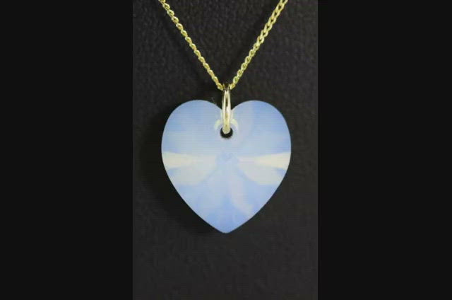 Moonstone crystal June birthstone necklace gold heart pendant