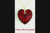Romantic jewellery red love heart pendant gold necklace charm