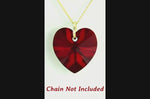 Romantic jewellery red love heart pendant gold necklace charm