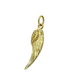 Ladies 9ct gold angel wing pendant for women