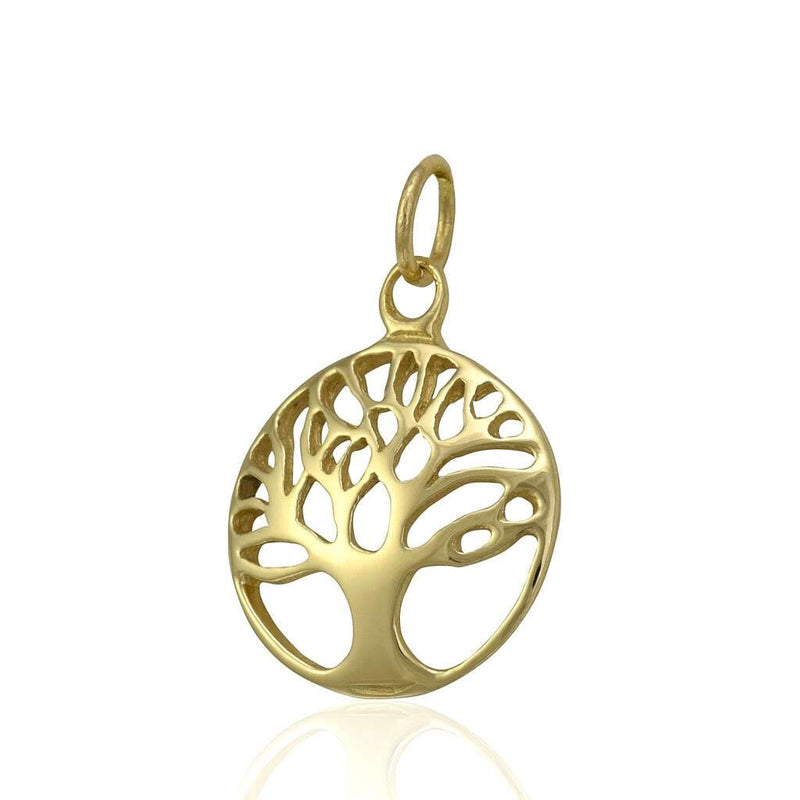 Ladies 9ct yellow gold tree of life pendant