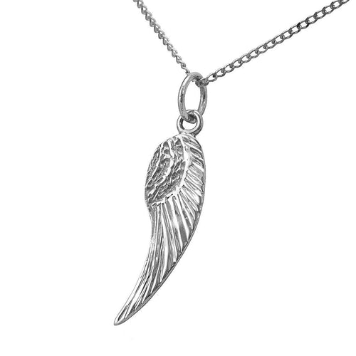 Womens angel wing necklace silver UK