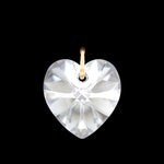 Diamond April birthstones jewellery gold heart pendant