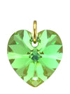 Green peridot August birthstone pendant gold