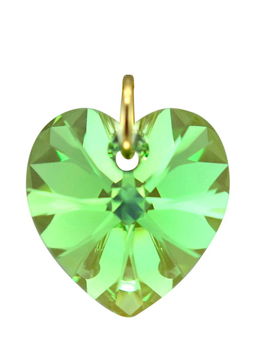 Green peridot August birthstone pendant gold