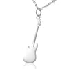 Guitar necklace silver bassist gifts for bass players