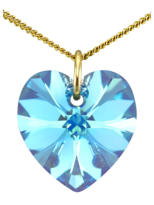 Aquamarine birthstone necklace March
