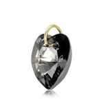Necklace charm black crystal pendant swarovski jewellery