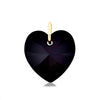 Black pendant heart jewellery gold necklace charm