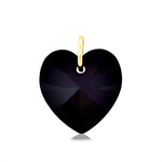 Black pendant heart jewellery gold necklace charm