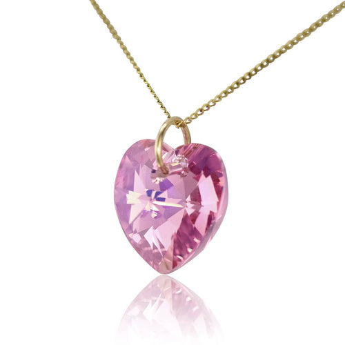 Blush pink necklace girls crystal jewellery swarovski