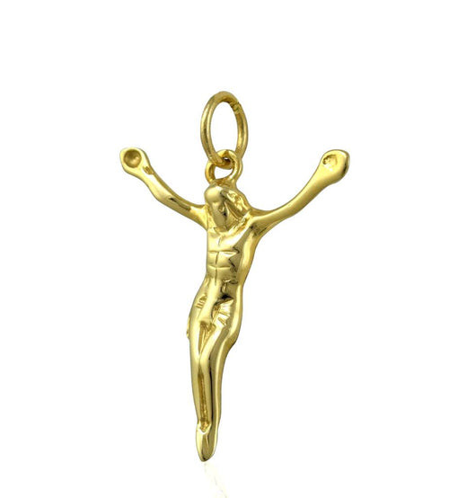 Small cross pendant gold Jesus crucifix pendant only