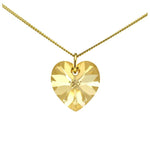 Crystal heart pendant necklace swarovski jewellery