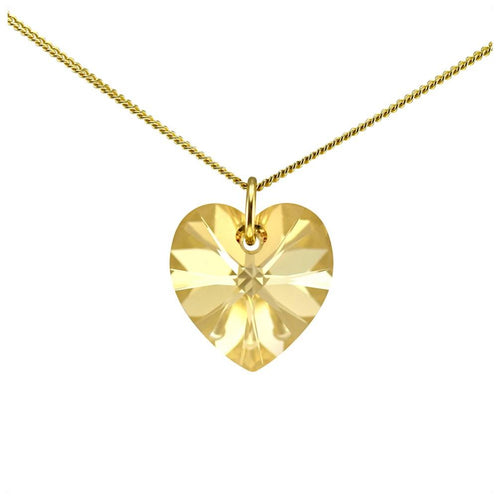 Crystal heart pendant necklace swarovski jewellery