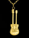 Led zeppelin famous double neck guitar necklace