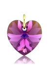 Amethyst February birthstone pendant gold