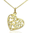 Ladies filigree heart necklace gold jewellery for women