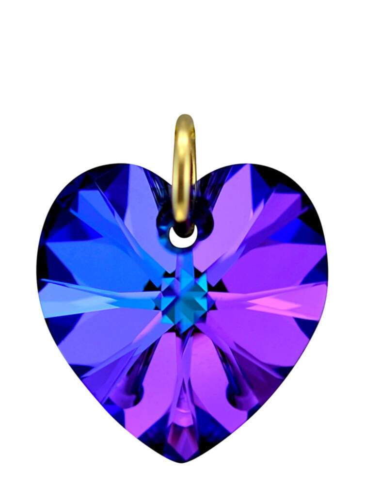 Girls jewellery purple crystal pendant swarovski