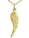 Ladies 9ct gold angel wing necklace for women