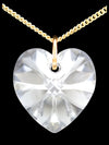 9ct gold crystal necklace with pendant