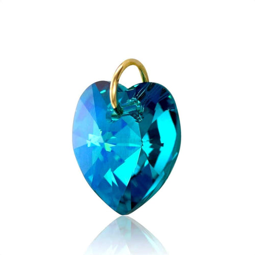 Turquoise pendant 9ct gold December birthstone jewellery UK