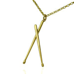 Music jewellery gold drum necklace gifts for drummers uk