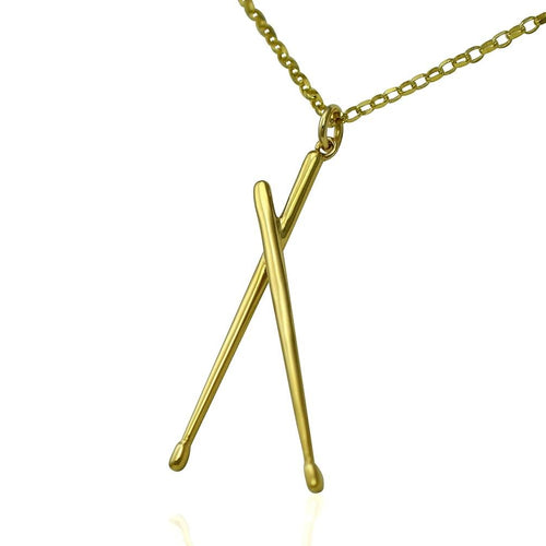 Music jewellery gold drum necklace gifts for drummers uk