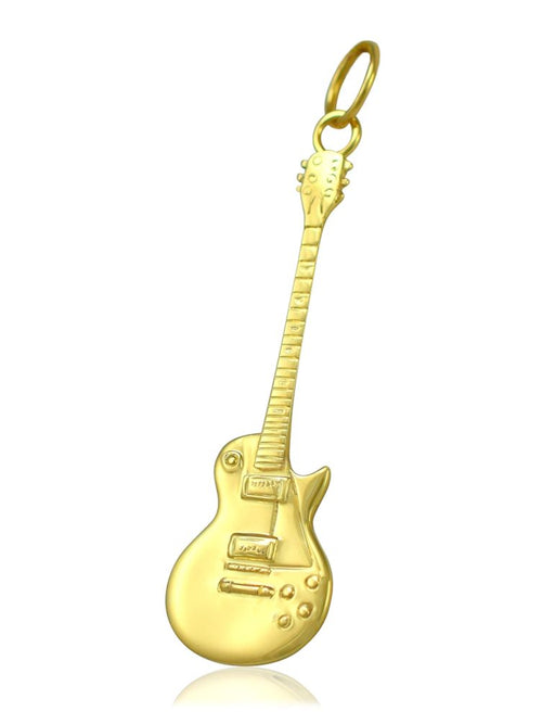 Music jewellery store gold guitar necklace charm