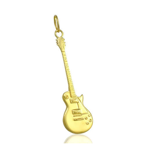 Music gifts for her gold guitar necklace charms