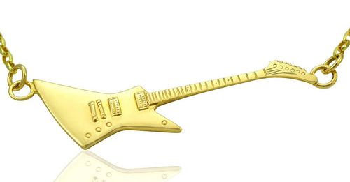 Gold guitar necklace for guys guitar gifts for men