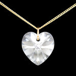 Swarovski crystal jewellery gold heart necklace UK