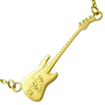 Gold j bass guitar necklaces music gifts for guys
