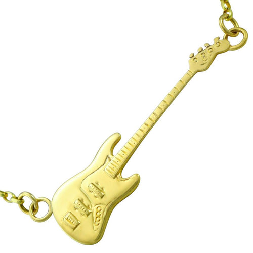 Gold j bass guitar necklaces music gifts for guys