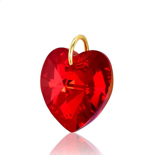 Red ruby pendant 9ct gold July birthstone jewellery UK