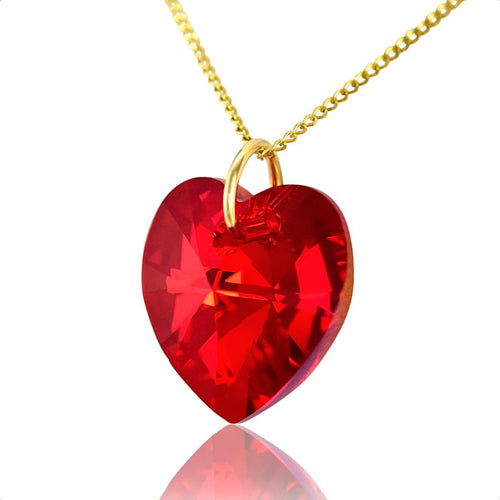 Romantic jewellery for her 9ct gold love necklace UK gifts