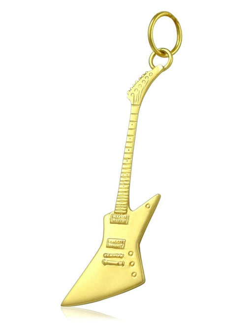 Guitar pendant gold rock music jewellery