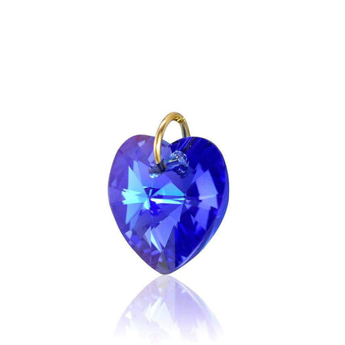 Sapphire crystal gold September birthstone pendant UK
